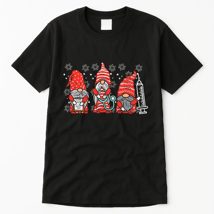 Nurse Christmas Gnomes Cute Xmas Scrub Top Tall T-Shirt