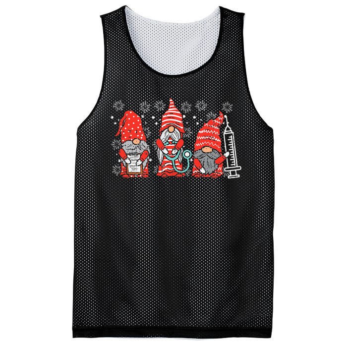 Nurse Christmas Gnomes Cute Xmas Scrub Top Mesh Reversible Basketball Jersey Tank