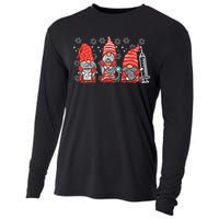 Nurse Christmas Gnomes Cute Xmas Scrub Top Cooling Performance Long Sleeve Crew