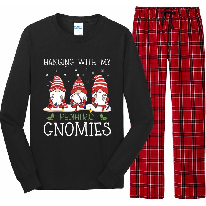 Nurse Christmas Gnome Cool Pediatric Nurse Christmas Lights Long Sleeve Pajama Set