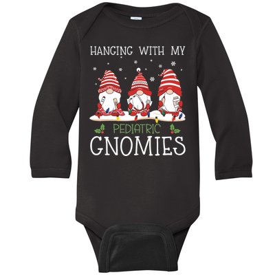 Nurse Christmas Gnome Cool Pediatric Nurse Christmas Lights Baby Long Sleeve Bodysuit