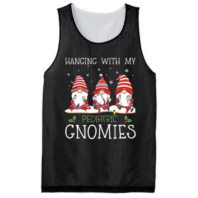 Nurse Christmas Gnome Cool Pediatric Nurse Christmas Lights Mesh Reversible Basketball Jersey Tank