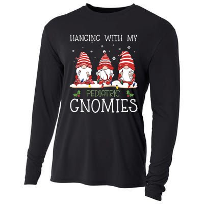 Nurse Christmas Gnome Cool Pediatric Nurse Christmas Lights Cooling Performance Long Sleeve Crew