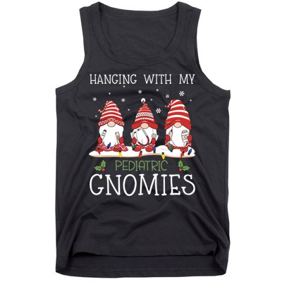 Nurse Christmas Gnome Cool Pediatric Nurse Christmas Lights Tank Top