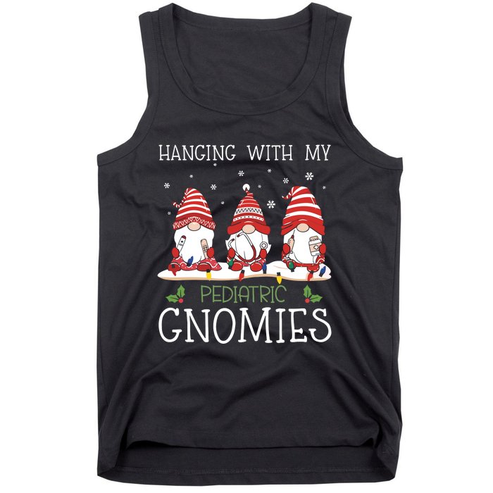 Nurse Christmas Gnome Cool Pediatric Nurse Christmas Lights Tank Top