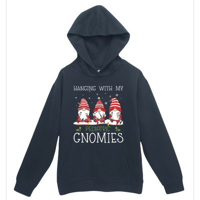 Nurse Christmas Gnome Cool Pediatric Nurse Christmas Lights Urban Pullover Hoodie