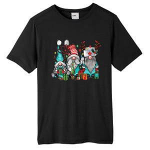 Nurse Christmas Gnomes Stethoscope Nursing Xmas Scrub Top Rn Meaningful Gift Tall Fusion ChromaSoft Performance T-Shirt