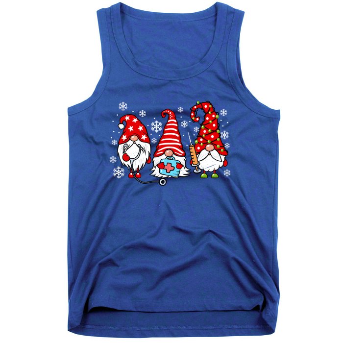 Nurse Christmas Gnomes Xmas Scrub Top Er Rn Nursing Gnomies Gift Tank Top