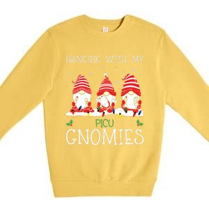 Nurse Christmas Gnome Cool Picu Nurse Christmas Lights Premium Crewneck Sweatshirt