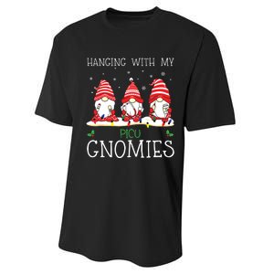 Nurse Christmas Gnome Cool Picu Nurse Christmas Lights Performance Sprint T-Shirt