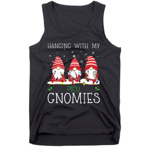 Nurse Christmas Gnome Cool Picu Nurse Christmas Lights Tank Top