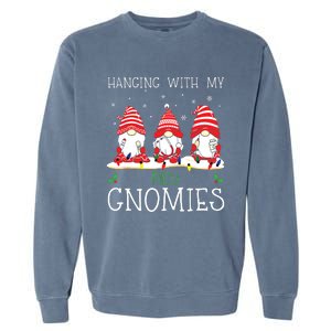 Nurse Christmas Gnome Cool Picu Nurse Christmas Lights Garment-Dyed Sweatshirt