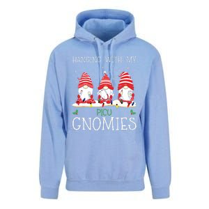 Nurse Christmas Gnome Cool Picu Nurse Christmas Lights Unisex Surf Hoodie