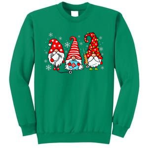 Nurse Christmas Gnomes Xmas Scrub Top Er Rn Nursing Gnomies Sweatshirt