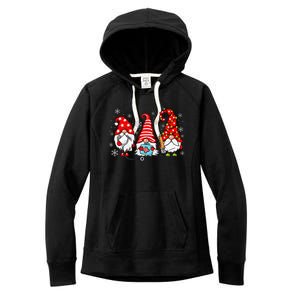 Nurse Christmas Gnomes Xmas Scrub Top Er Rn Nursing Gnomies Women's Fleece Hoodie