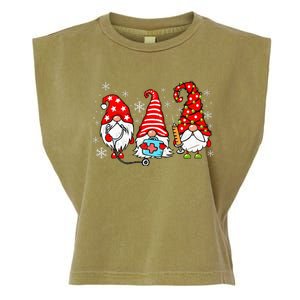 Nurse Christmas Gnomes Xmas Scrub Top Er Rn Nursing Gnomies Garment-Dyed Women's Muscle Tee