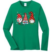 Nurse Christmas Gnomes Xmas Scrub Top Er Rn Nursing Gnomies Ladies Long Sleeve Shirt