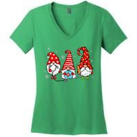 Nurse Christmas Gnomes Xmas Scrub Top Er Rn Nursing Gnomies Women's V-Neck T-Shirt