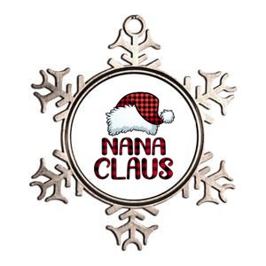 Nana Claus Gift Funny Christmas Pajama Family Matching Gift Metallic Star Ornament