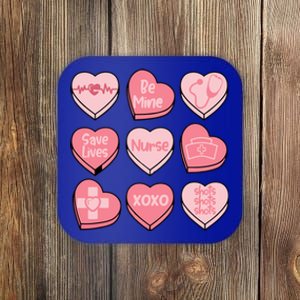 Nurse Conversation Hearts ValentineS Day Cute Gift Coaster