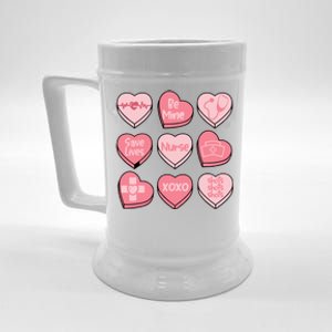 Nurse Conversation Hearts ValentineS Day Cute Gift Beer Stein