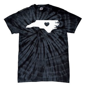 North Carolina Heart State Silhouette Tie-Dye T-Shirt