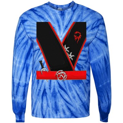 Ninja Costume Halloween Ninja Birthday Party Tie-Dye Long Sleeve Shirt