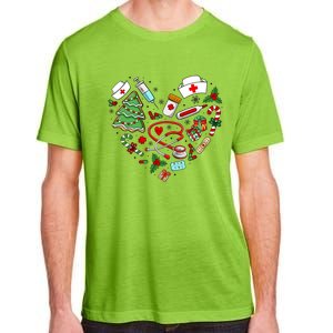 Nurse Christmas Heart Nursing Health Care Adult ChromaSoft Performance T-Shirt