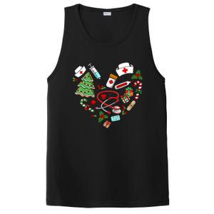 Nurse Christmas Heart Nursing Health Care PosiCharge Competitor Tank