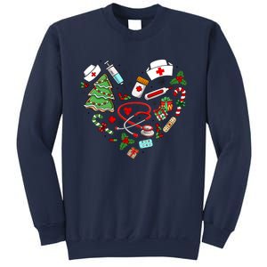 Nurse Christmas Heart Nursing Health Care Sweatshirt