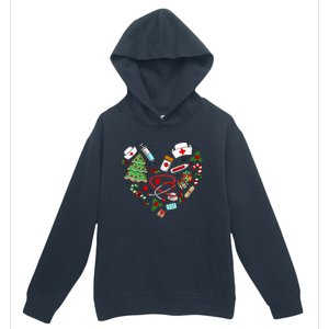 Nurse Christmas Heart Nursing Health Care Urban Pullover Hoodie