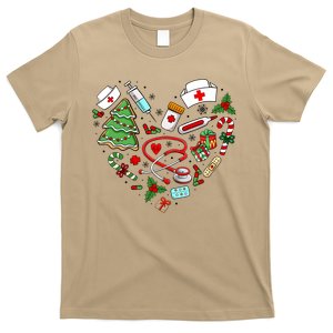 Nurse Christmas Heart Nursing Health Care T-Shirt