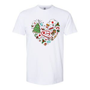 Nurse Christmas Heart Nursing Health Care Softstyle CVC T-Shirt