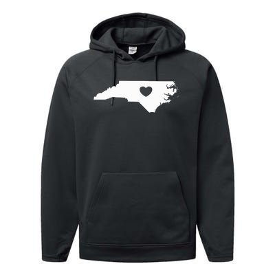 North Carolina Heart State Silhouette Performance Fleece Hoodie