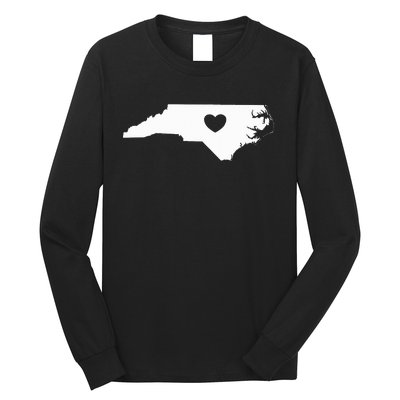 North Carolina Heart State Silhouette Long Sleeve Shirt