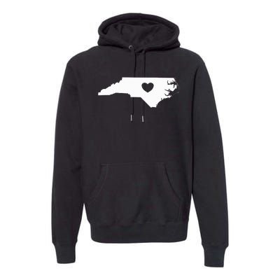 North Carolina Heart State Silhouette Premium Hoodie