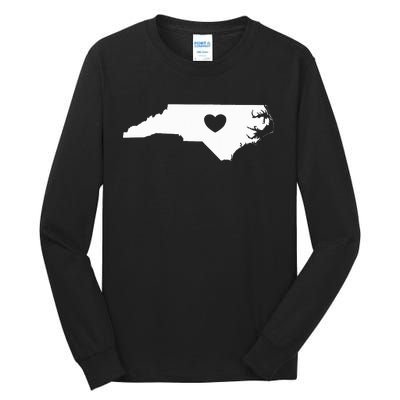 North Carolina Heart State Silhouette Tall Long Sleeve T-Shirt