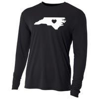 North Carolina Heart State Silhouette Cooling Performance Long Sleeve Crew