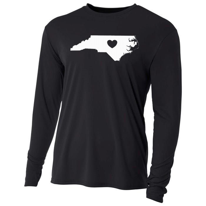 North Carolina Heart State Silhouette Cooling Performance Long Sleeve Crew