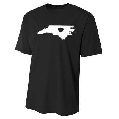 North Carolina Heart State Silhouette Performance Sprint T-Shirt