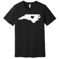 North Carolina Heart State Silhouette Premium T-Shirt