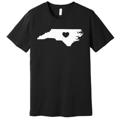 North Carolina Heart State Silhouette Premium T-Shirt