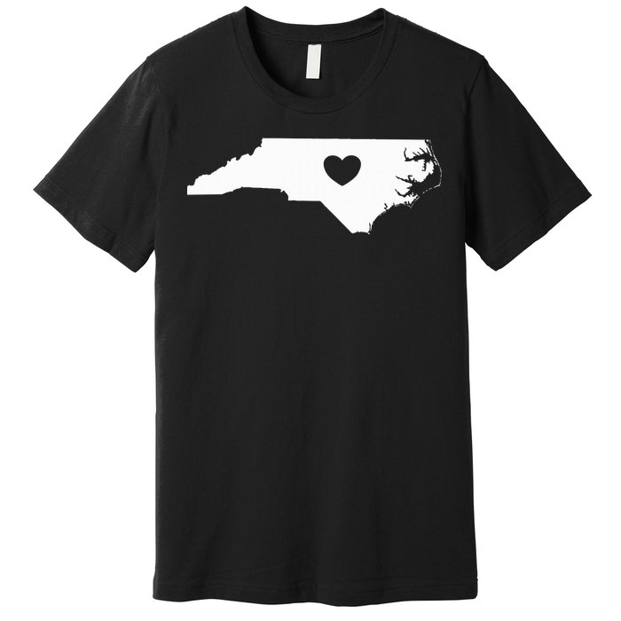 North Carolina Heart State Silhouette Premium T-Shirt