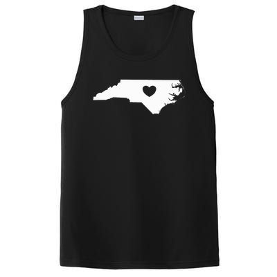 North Carolina Heart State Silhouette PosiCharge Competitor Tank