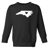 North Carolina Heart State Silhouette Toddler Sweatshirt