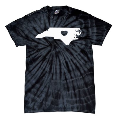 North Carolina Heart State Silhouette Tie-Dye T-Shirt