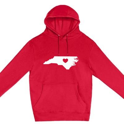 North Carolina Heart State Silhouette Premium Pullover Hoodie