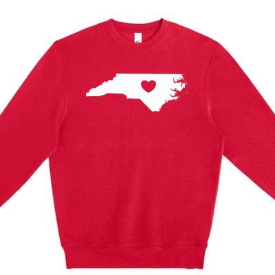 North Carolina Heart State Silhouette Premium Crewneck Sweatshirt