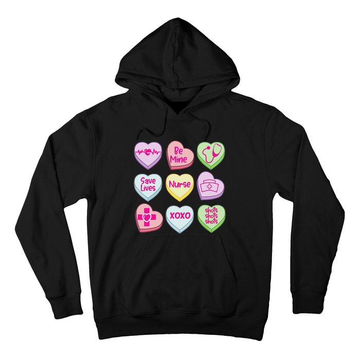 Nurse Conversation Hearts Valentines Day Hoodie