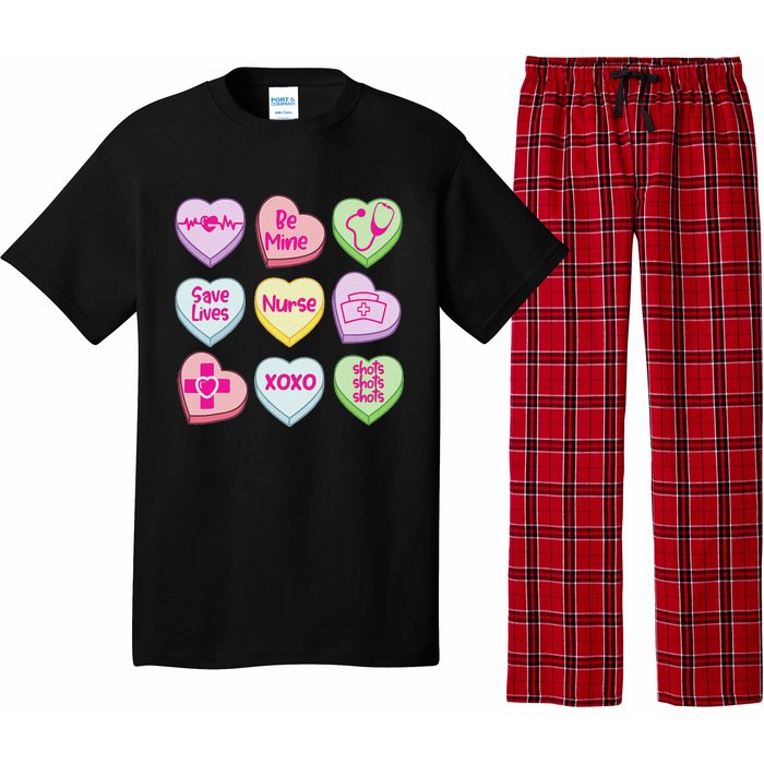 Nurse Conversation Hearts Valentines Day Pajama Set